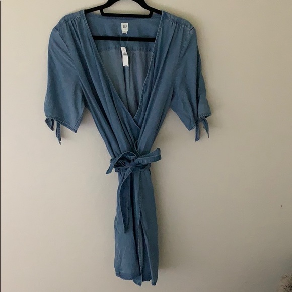 gap denim wrap dress